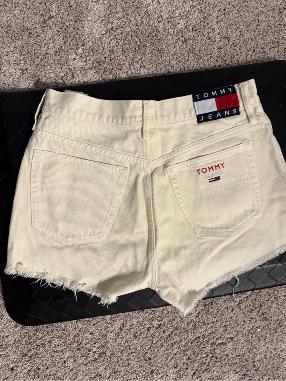 Tommy Hilfiger pale yellow vintage style high rise shorts